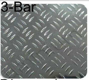 Three bar Aluminium tread  plate/3 bars Aluminium alloy checker plate/3 bars Aluminium chequered plate